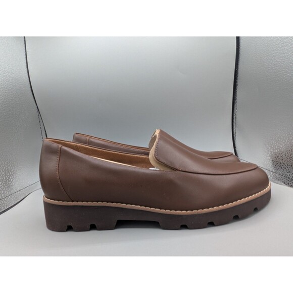 Vionic Kensley Brown Nappa Loafers Arch Support Leather Size 9 W - Picture 1 of 11